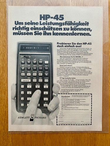 Hewlett packard 45 - hewlett, hp-45
