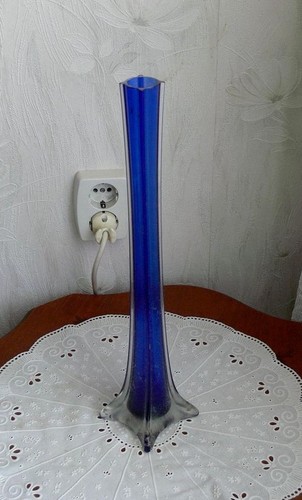 Blaue glasvase 70er 80er - blaue,