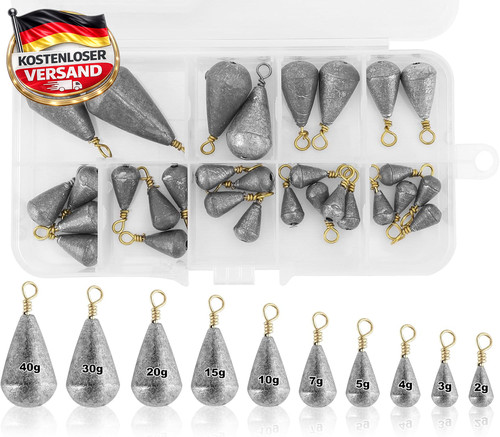 Tropfenförmiges angelblei set - tropfenförmiges,