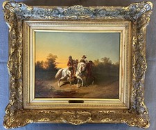 Gemälde Raubritter M. Michling Wien um 1900 Öl auf Leinwand