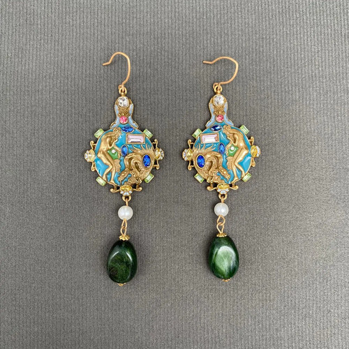 Vintage ohrringe mit - mit, strass