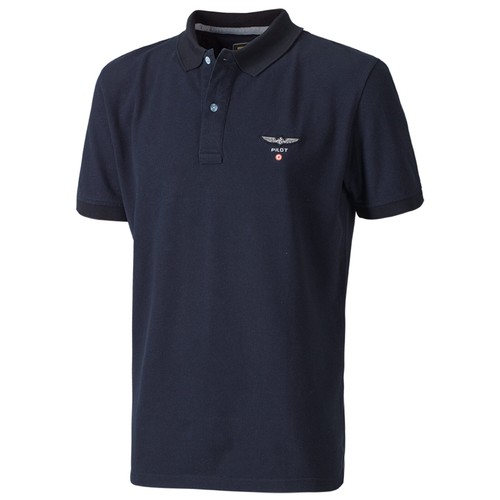 Poloshirt pilot blau neu - blau,