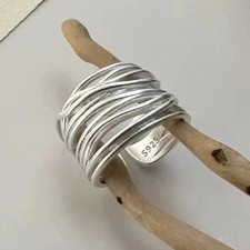 Edler Ring - 925 SILBER Zirkonia - 54 56 58 60 61 62 - Pavé Cluster Band Solitär