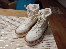 Winter Boots Gr.38 Elfenbein Schnürung Robuste Sohle Top Zustand