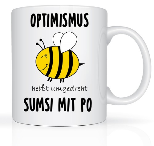 Optimismus tasse motiv - optimismus,