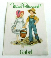 Werbe-Aufkleber Miss Petticoat Gabel Sammelbild Merchandising 80er