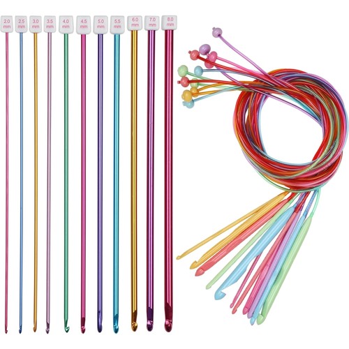 Bunte tunesische häkelnadeln - bunte,