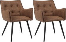 WOLTU Esszimmerstühle 2er-Set, Sessel, Küchenstuhl, Polsterstuhl