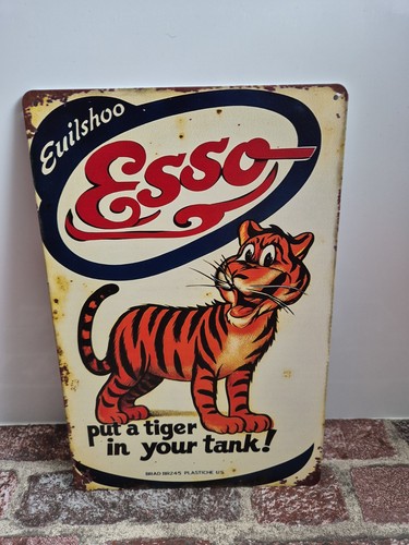 Blechschild esso tiger tank - blechschild,