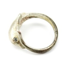 Schöner Designer Ring 925 Sterling Silber Fisch o. Delfin Silver Vintage RG53