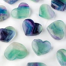 Regenbogen Fluorit Kristall Herz