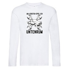 Spiele am liebsten untenrum | Werkstatt | Mechaniker | Tunen Long Sleeve Weiß