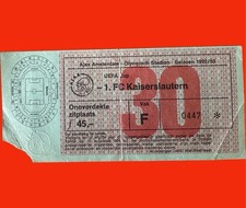 Ticket 1992/93 UEFA CUP  Ajax