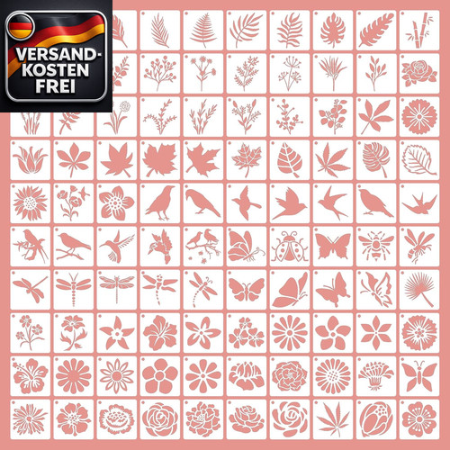 100 stück mal schablonen - stück, set