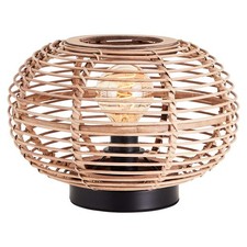 Brilliant Tischleuchte Woodball Schwarz Bambus Ø32cm max. 40W E27 Lampe Schalter