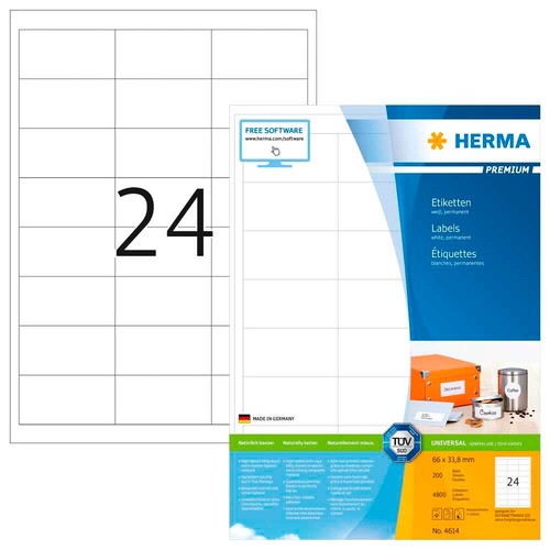 Herma etiketten 4669 - 4669, weiß