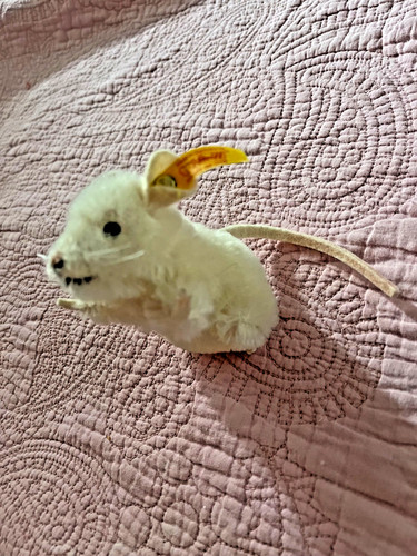 Steiff maus pieps - pieps,weiß, mit