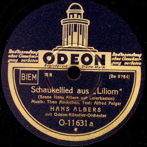 Hans albers schaukellied aus - hans,