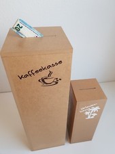 Spardose XXL Kaffeekasse Holz 52/32cm Spardosen groß Sparschwein Geld Dekosäule