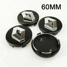 4x 60mm For Renault Schwarz Auto Nabendeckel Felgendeckel Radnabendeckel ！