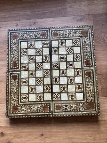 Vintage schachbrett backgammon - vintage,