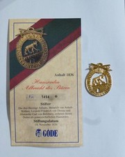 Orden Abzeichen Göde Anhalt 1836 Hausorden Albrecht des Bären