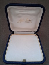 Kleines Schmucketui Blau mit Juwelierangabe Gebraucht Guter Zustand