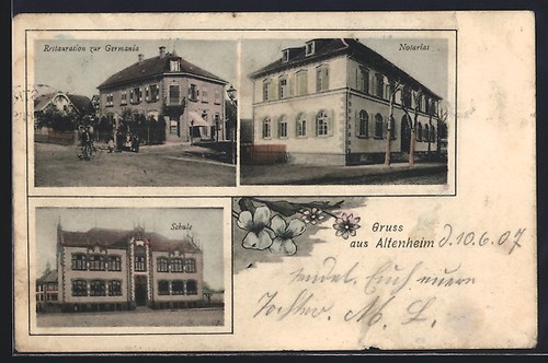 Ansichtskarte altenheim - ansichtskarte,