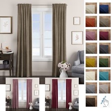 Gardinen 2er SET Vorhang Deko Fertigschal Schlaufen AUSVERKAUF TOP QUALITÄT