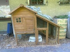 Kleintierstall Kaninche Meerschweinchen draussen Winterfest 2 Etagen