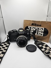 Nikon FE Black - Nikkor H.C 1:2 50mm - Kamera SLR Spiegelreflexkamera Schwarz