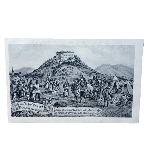 Postkarte weibertreu burg - ak,