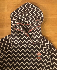 Fleece Blutsschwester Kapuzenpullover Blutsgeschwister Gr. S *Pilz* braun weiß 