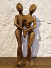 Holz-Skulptur Liebespaar, 60er