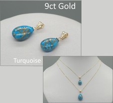 9 kt Gelbgold Türkis