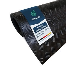 Gummimatte Riffelblech Hammerschlag 3mm stark - 130cm 140cm 150cm 160cm BREIT