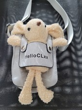 Kindertasche mit Kuscheltier in grau neu