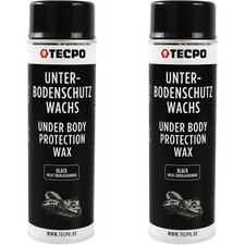 2x TECPO UNTERBODENSCHUTZ SPRAY 500 ml WACHS SCHWARZ STEINSCHLAGSCHUTZ UBS WAX