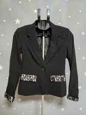 Schwarzer Blazer mit Spitze