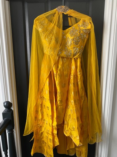 Indischer senf gelber lehenga - indischer,
