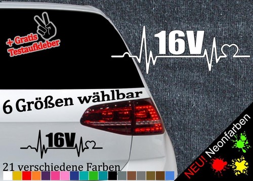 Herzschlag 16v aufkleber - herzschlag,