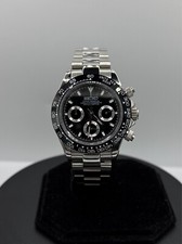 Seitona Custom Chronograph Mod VK63 - Schwarz Saphirglas Edelstahl 39mm