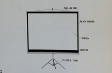 Fabulcozy Beamer Leinwand mit Stativ 171 x 131 cm für Heimkino (R7