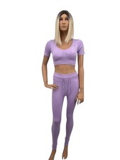 Oceans apart set Hose und t-Shirt Sport Flieder Größe s