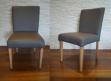 Graues Echtleder Stuhl 100%