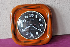 Kienzle Keramik electronic Küchenuhr orange Wanduhr Vintage 60er 70er Retro