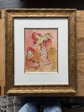 Marc Chagall – „Ährenleserin Ruth“ (der Bibel-Serie) – Farblithografie, -Gerahmt