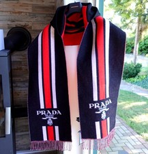 PRADA SCARF logo cloth wool