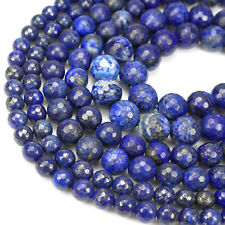 Lapislazuli Perle Kugel facettiert 2 - 12 mm, 1 Strang #4183 BACATUS 