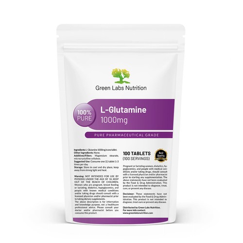 Glutamin 1000 tab - 1000, mg